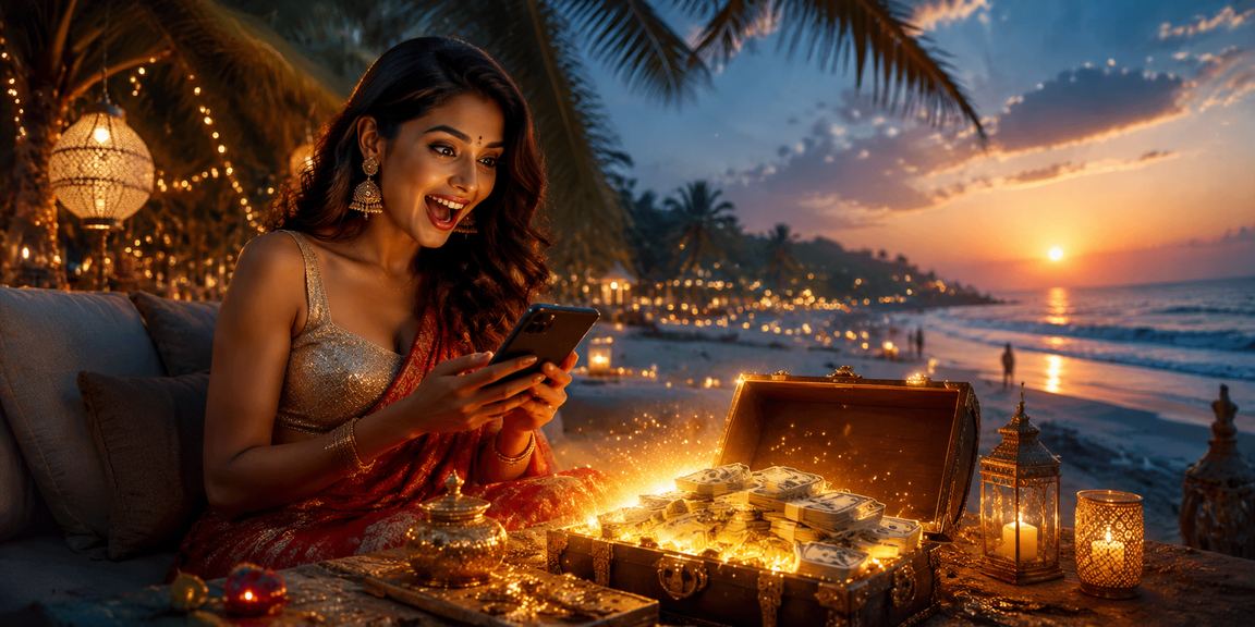 Aviator mobile gameplay on beach in Goa for Indian players